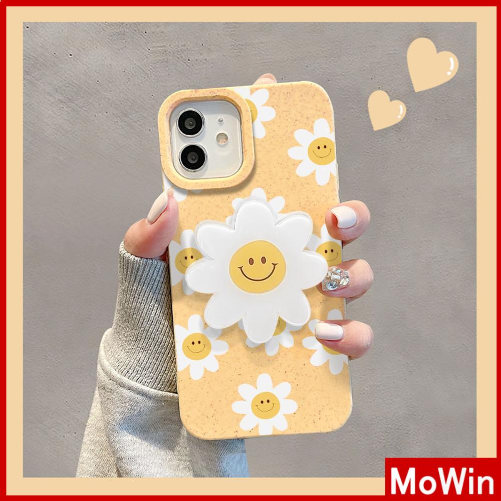 Ốp lưng iPhone 15 Pro Max Ốp iPhone Màu Vàng Mềm Vỏ Hoa Mặt Trời Giá Đỡ Giá Đỡ Điện Thoại Hoa Bảo Vệ Camera Tương Thích Với iPhone 14 13 12 11 Pro Max XR XS 7 8Plus
