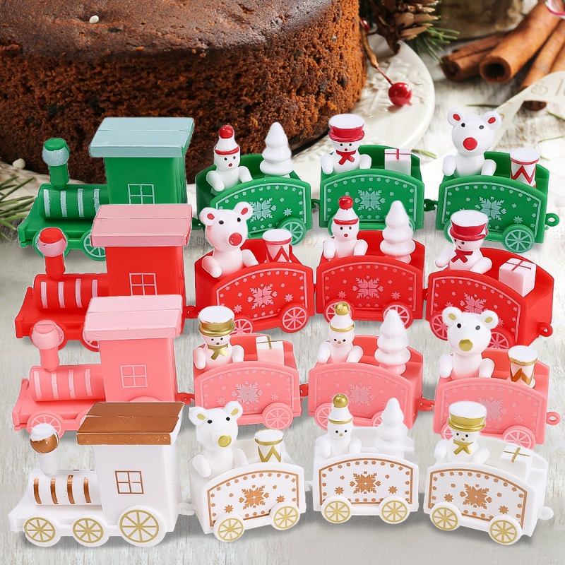 Đồ Trang Trí Giáng Sinh / Bánh Kem / Bàn Tiệc Tùng / Nhà Cửa Bằng Nhựa diy Hình Ông Già Noel Năm Mới