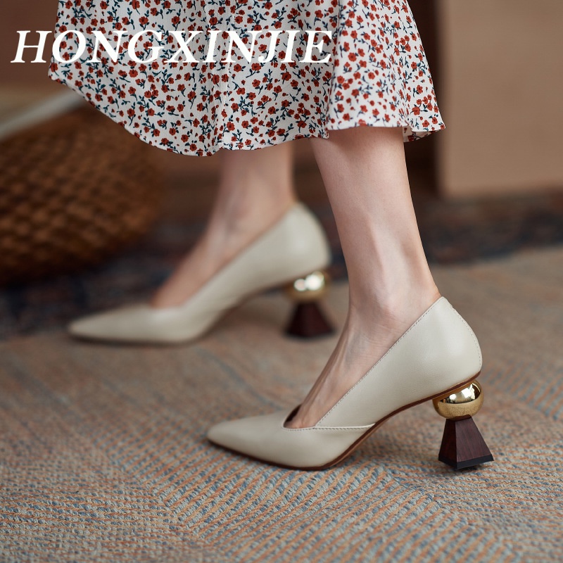HONGXINJIE dép sandal nữ đế cao giày cao gót nữ đi chơi giày sandal Unique Stylish Beautiful Thời trang FBL239038Q 37Z230910