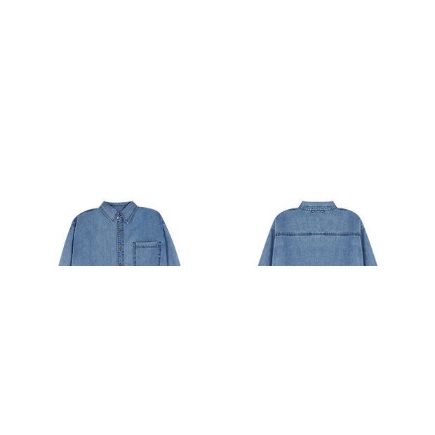 Áo Sơ Mi denim Tay Dài Phong Cách Hàn Quốc Thời Trang Xuân Thu 2023 Mới Cho Nữ