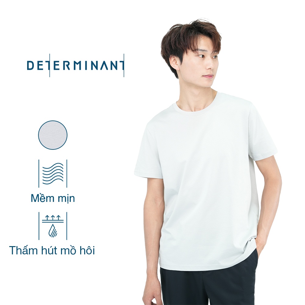 [Only Online] Áo thun nam Determinant thấm hút tốt mềm mại -  màu Xám nhạt [T06]