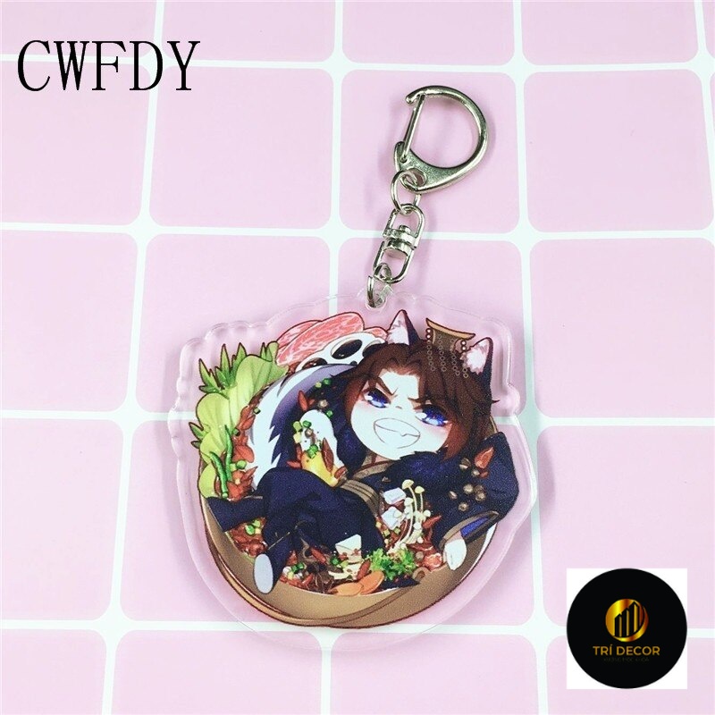 Móc khóa Chibi HUSKY Và Sư Tôn Mèo Trắng Của Hắn Arcylic His Master White Cat dễ thương Mặc Nhiên x Sở Vãn Ninh
