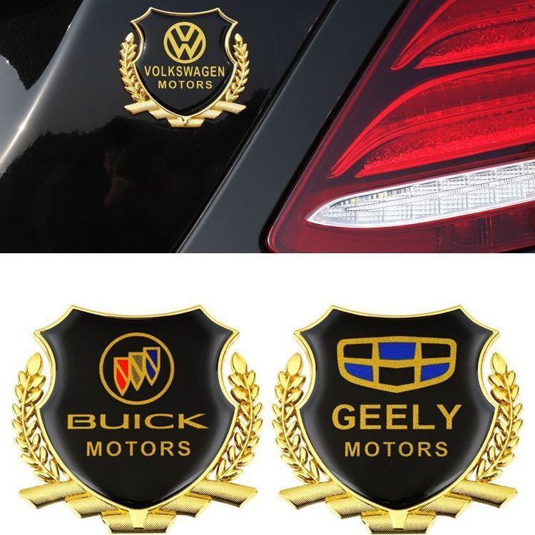 1 Miếng Dán logo Ba Chiều Bằng Kim Loại Trang Trí Xe Hơi Chống Trầy Xước