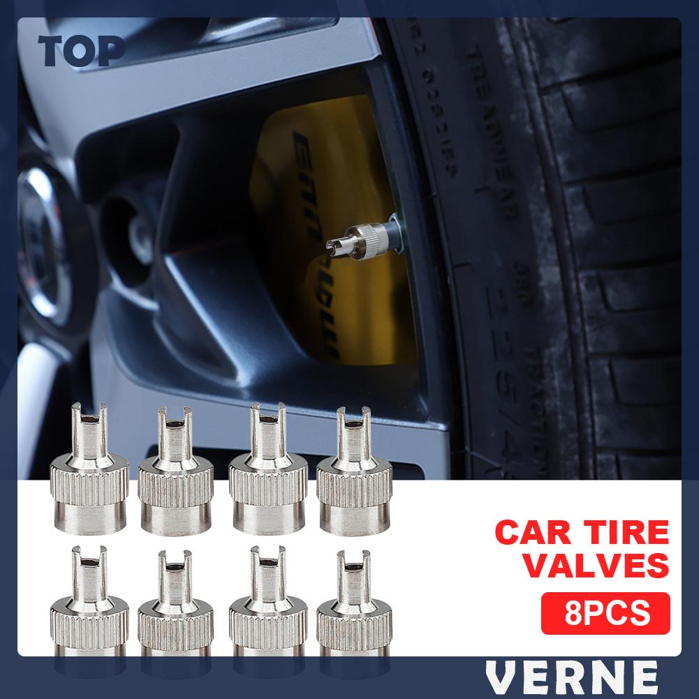 Bộ 8 Nắp Van Bánh Xe Hơi Có Rãnh Chống Rò Rỉ