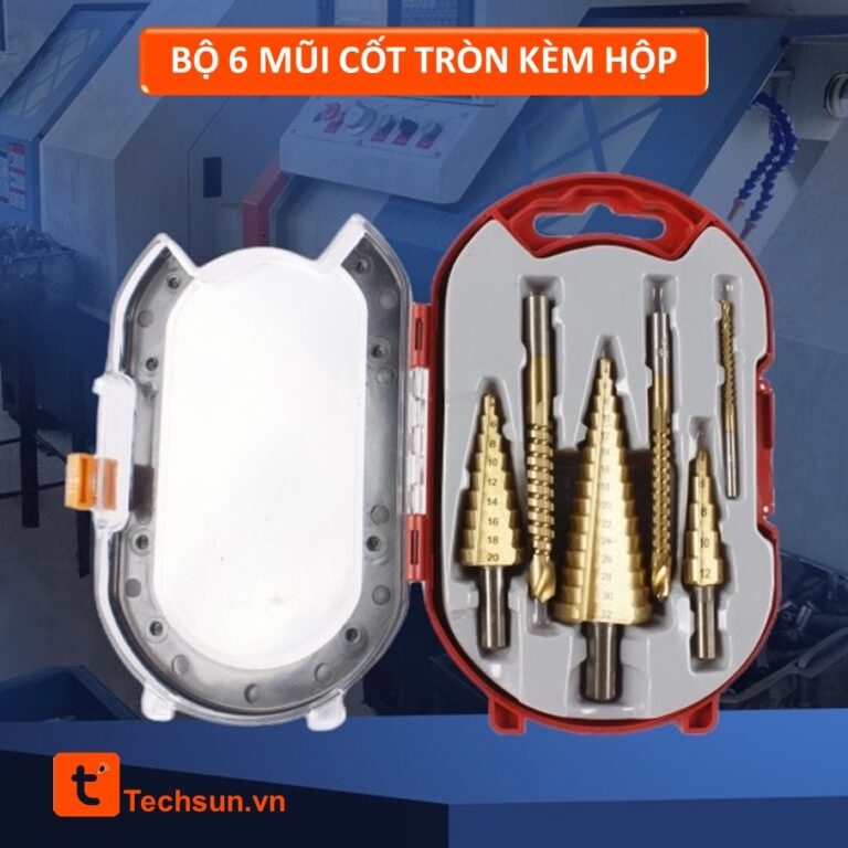 Mũi khoan tháp phủ titan cỡ 4-12/20/32mm tiện dụng  - Techlight
