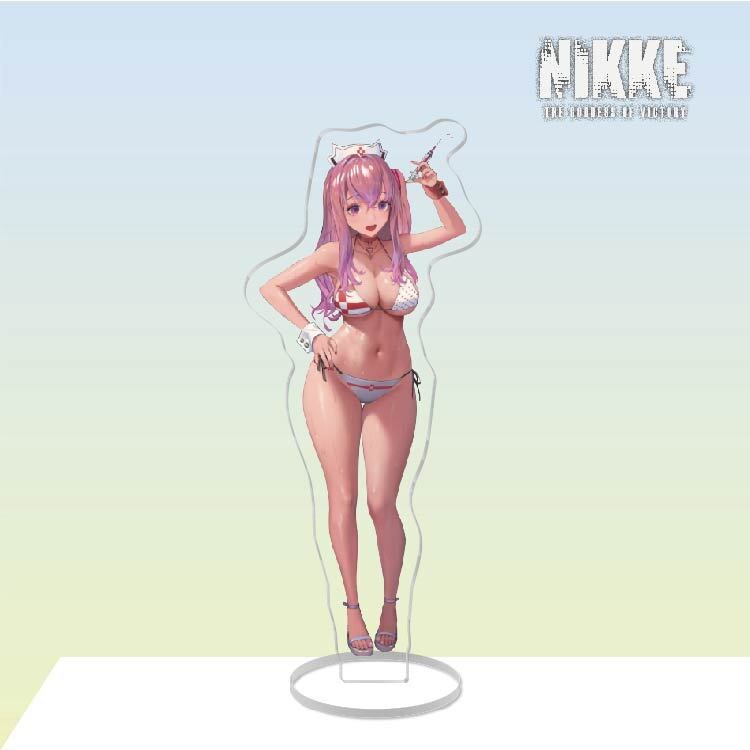 Mô hình Standee NIKKE Bikini Series Acrylic Stand Rapi Anis Neon Sexy decor góc học tập để bàn 15cm