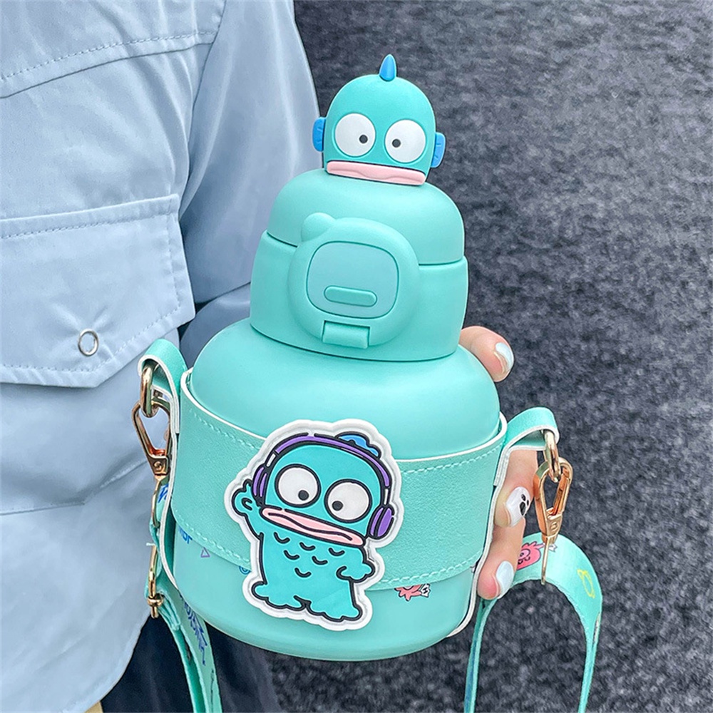 Sanrio Bình Nước Giữ Nhiệt 520ml Bằng Thép Không Gỉ Có Ống Hút Họa Tiết melody pochacco