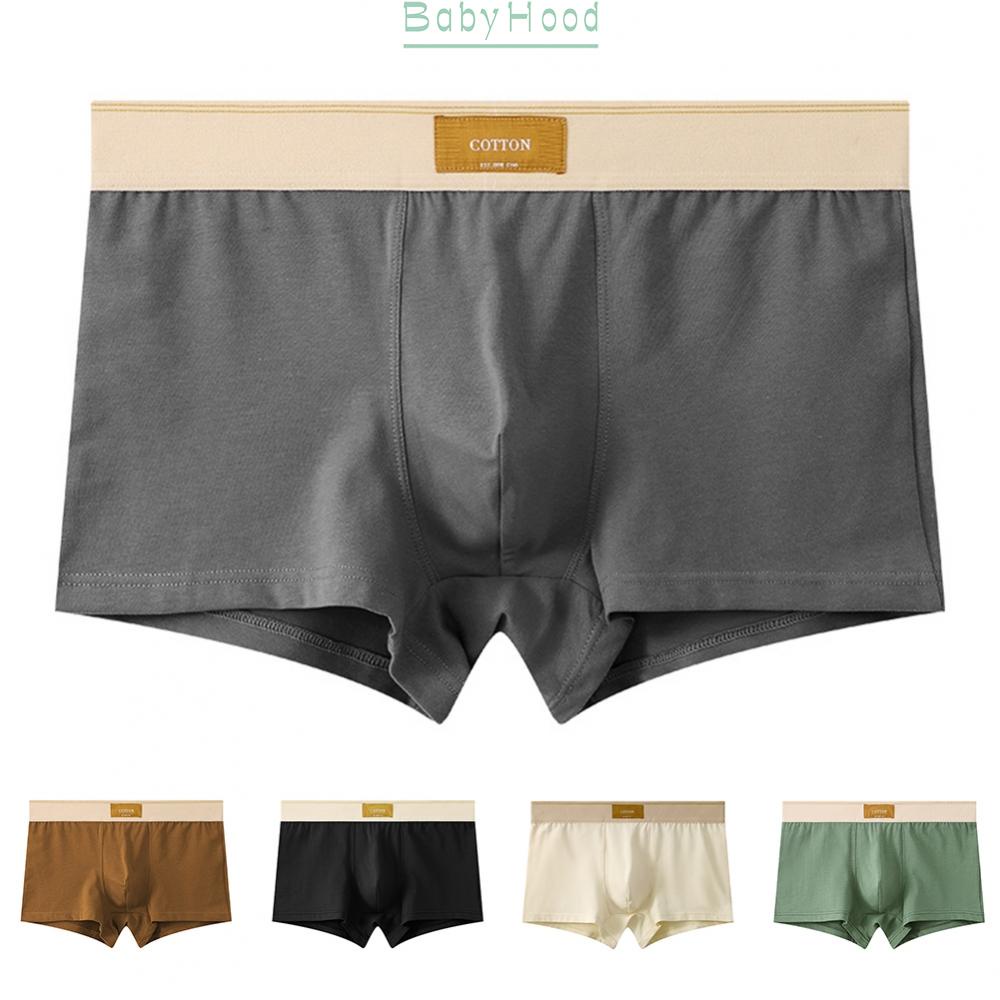 Men Oversized Mid-rise Boxer Brief Underwear Cotton Breathable Underpants Shorts#BBHOOD
