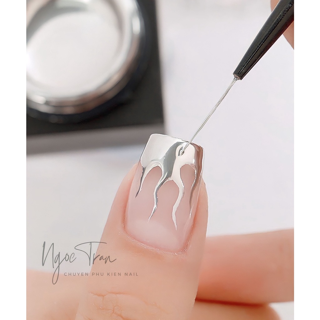 Gel Tráng Gương Bạc AS Cao Cấp Siêu Sáng | Sơn & Vẽ Móng Tay