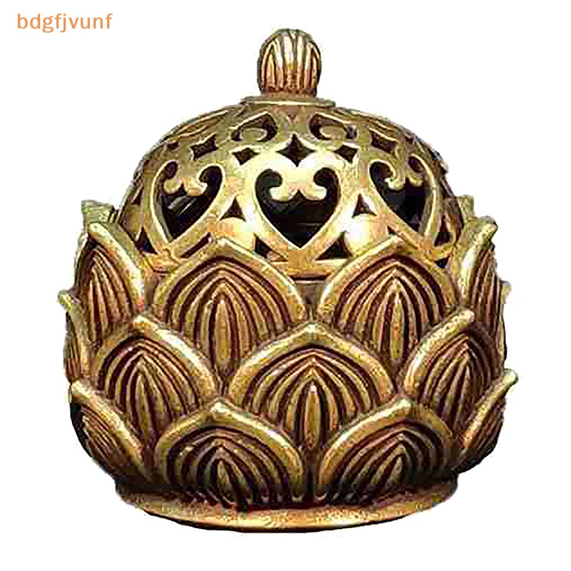 Đế Đốt Trầm Hương Bằng Đồng Thau Hình Hoa Sen Phong Cách retro