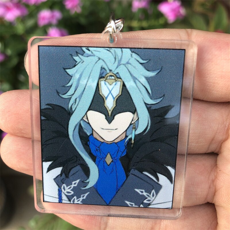 Móc khoá Genshin Impact Fatui Pierro Colombina Scaramouche Tartaglia Anime Manga Phụ Kiện Trang Trí Túi xách Balo