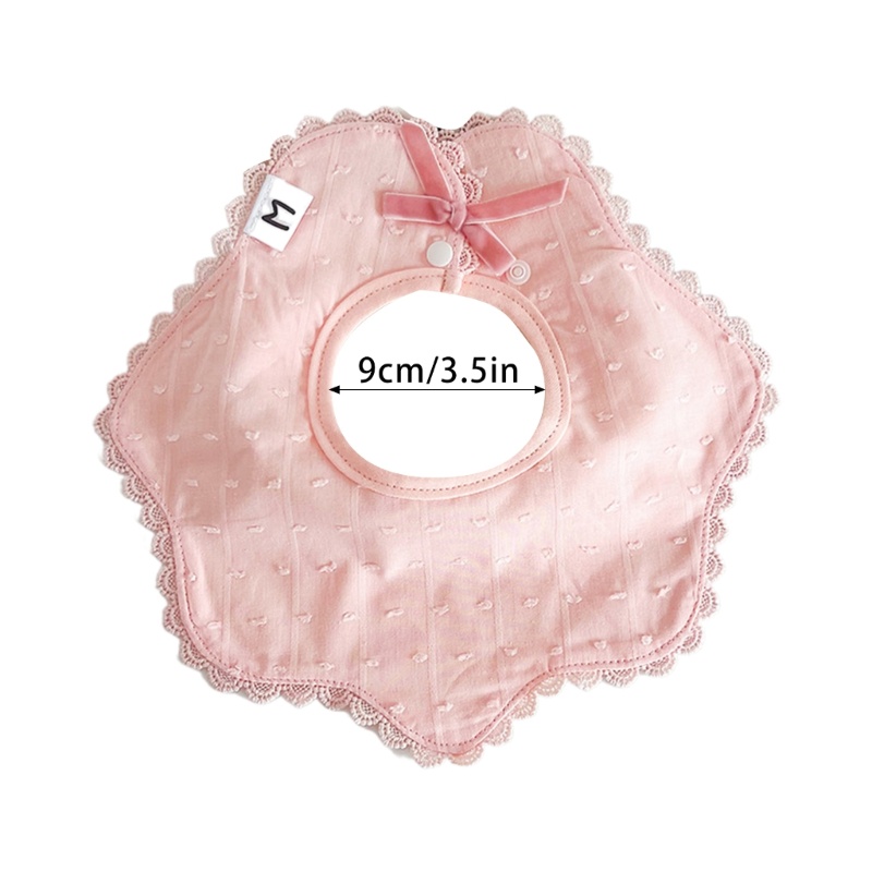 Yếm Em Bé haha Thanh Lịch Với Chi Tiết Thêu Mềm Mại Thấm Hút Tốt