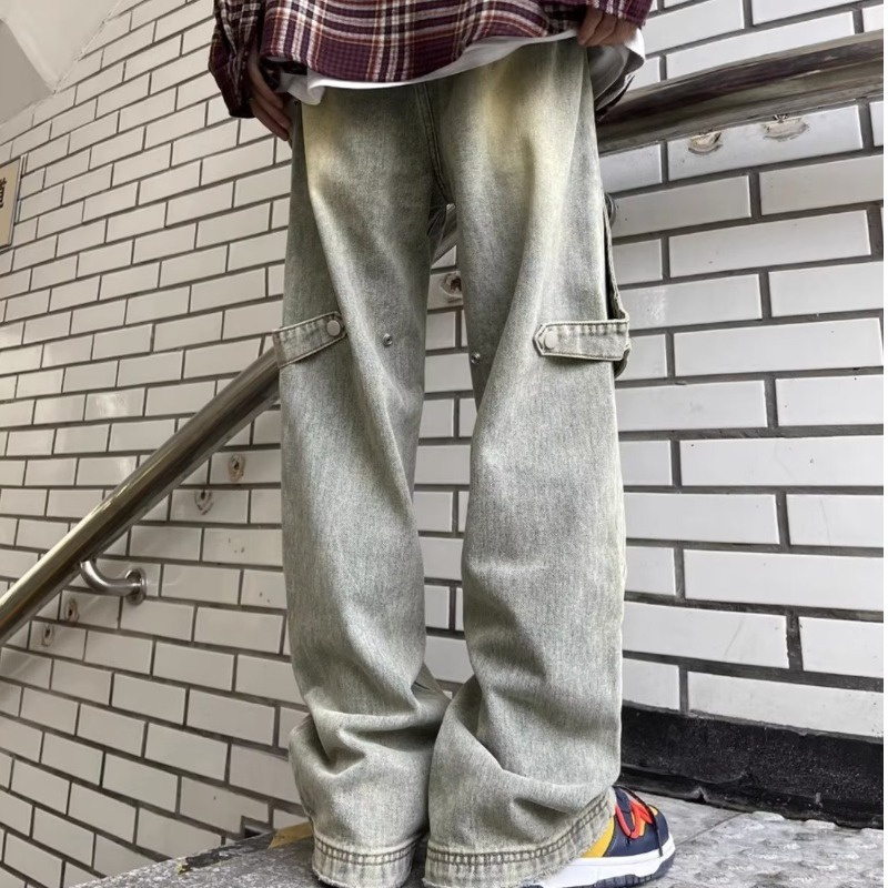 Ucnl Quần Jean Dài Dáng Rộng Thời Trang Mùa Xuân Thu Giản Dị Phong Cách retro Dành Cho Nam