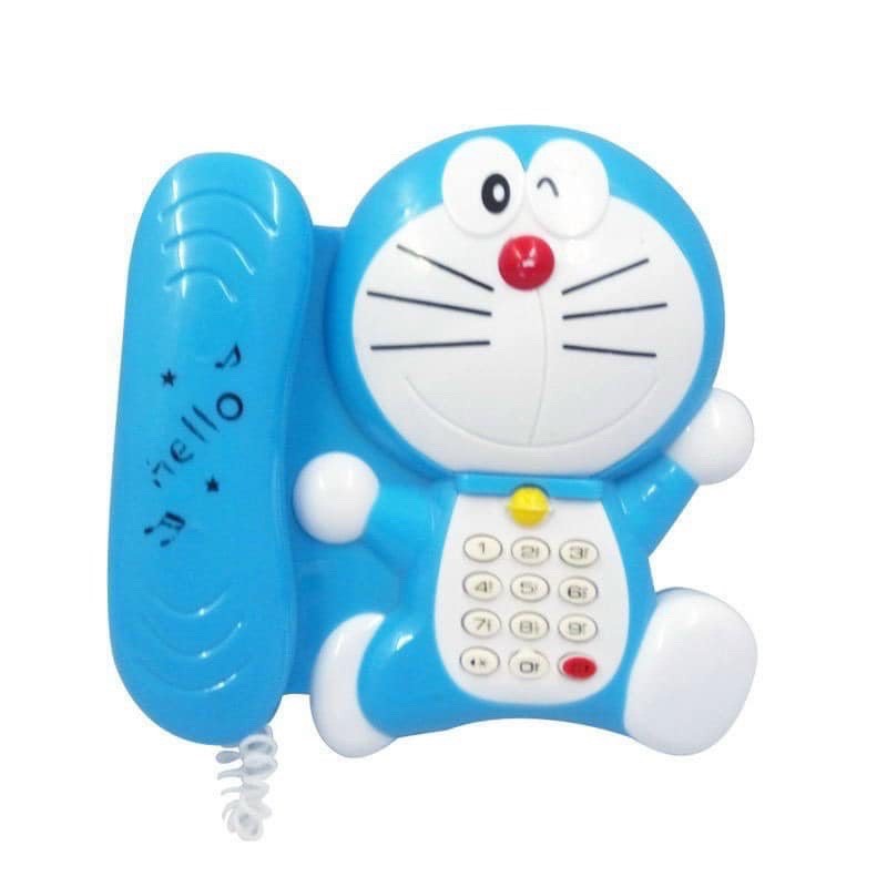 Bộ đồ chơi điện thoại Doremon cho bé, chạy pin, phát âm thanh