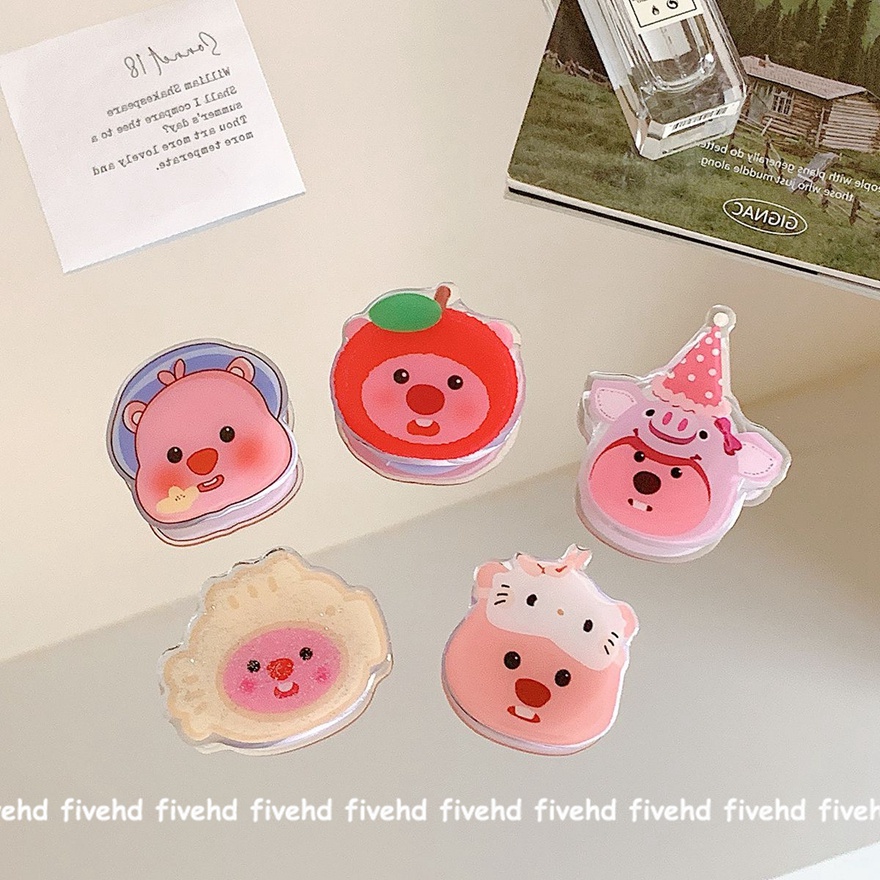 Giá Đỡ Điện Thoại Thiết Kế Nút Bấm Họa Tiết Hoạt Hình Dễ Thương