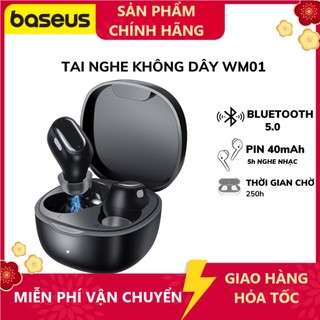 Tai Nghe Bluetooth 5.0 True Wireless Baseus Encok WM01 TWS Chống Ồn
