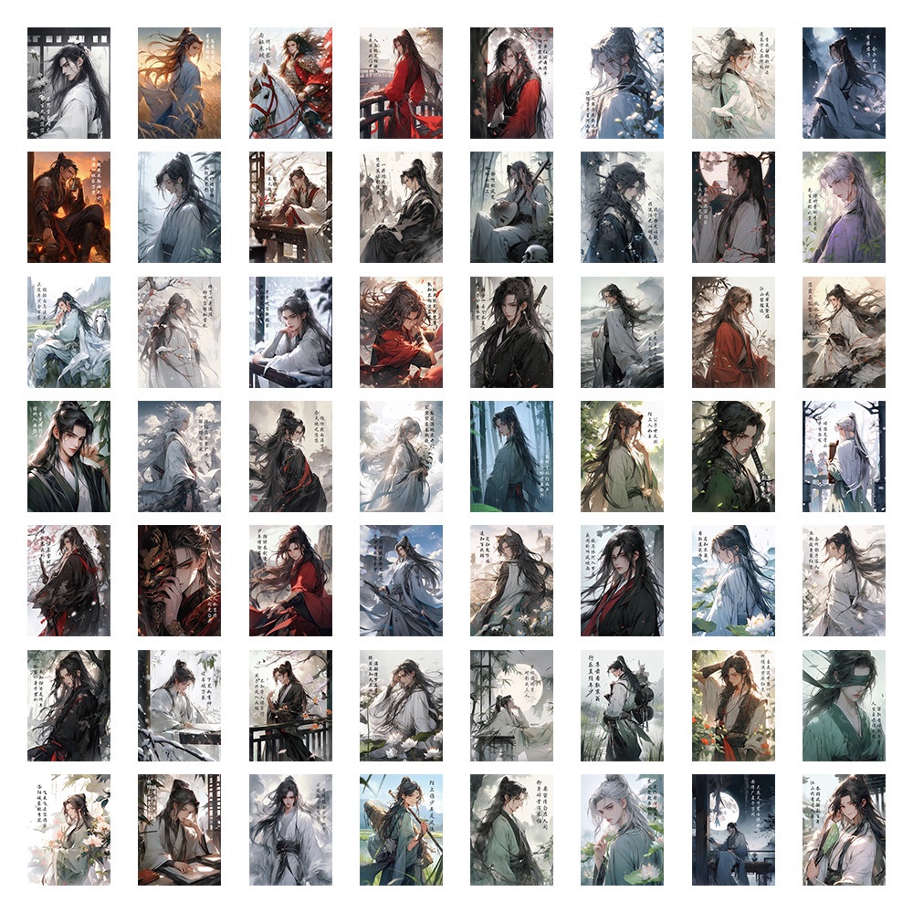 Bộ 60 Miếng Dán Trang Trí Mũ Bảo Hiểm / Bút Chì Họa Tiết graffiti Độc Đáo Thời Trang