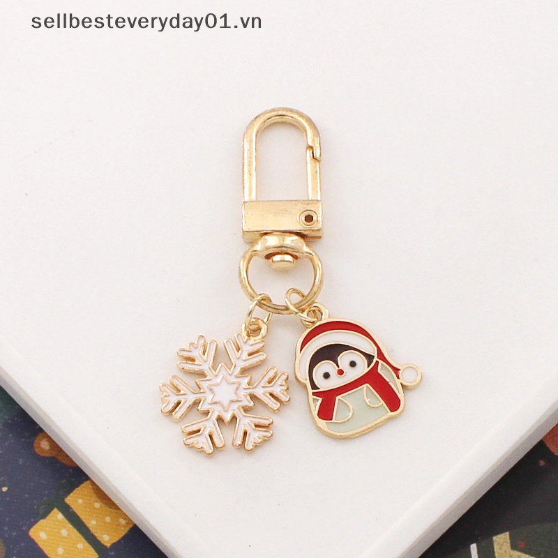 Stella & Giáng Sinh Móc Khóa Kim Loại Hình Chim Cánh Cụt / Hươu Cao Cổ Hoạt Hình Quà Tặng Giáng Sinh