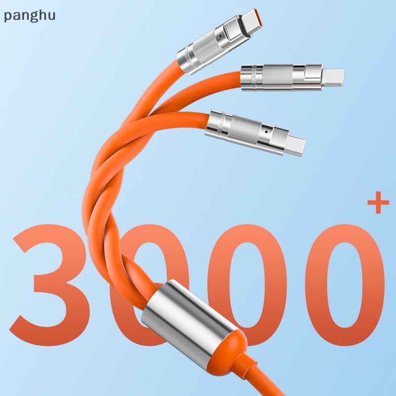 Dây Cáp Sạc micro usb / type-c 100 / 120w 3 Trong 1 120cm Chuyên Dụng Cho xiaomi huawei samsung