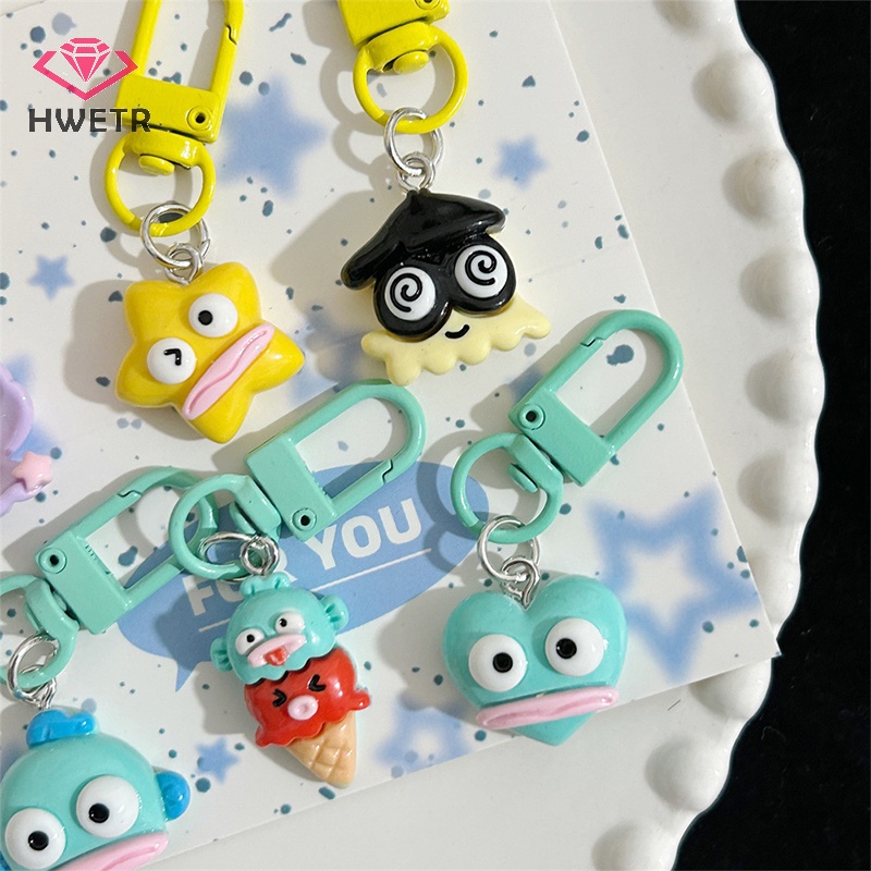 SANRIO Móc Chìa Khóa Hình Cá hanton Xấu Xí Sáng Tạo Vui Nhộn Mới