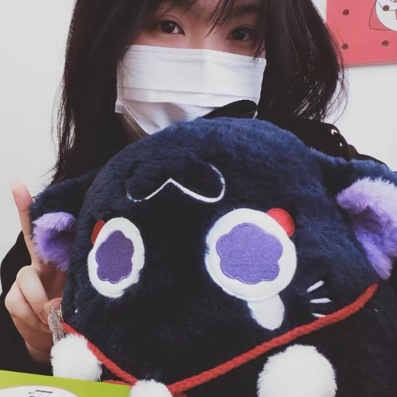 Genshin Đồ chơi nhồi bông Hình Mèo Đeo Khăn Choàng Cổ Hóa Trang Dễ Thương