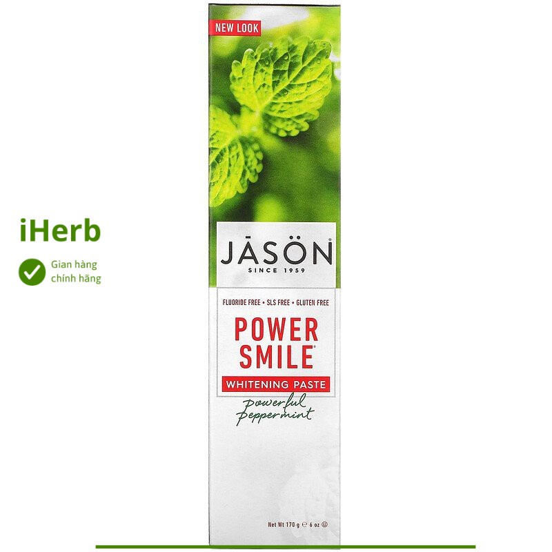 Kem đánh răng Jason Natural 6 oz (170 g) - iHerb Việt Nam
