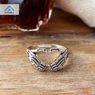 Nhẫn hở hình móng vuốt phong cách cổ điển cho nam và nữ