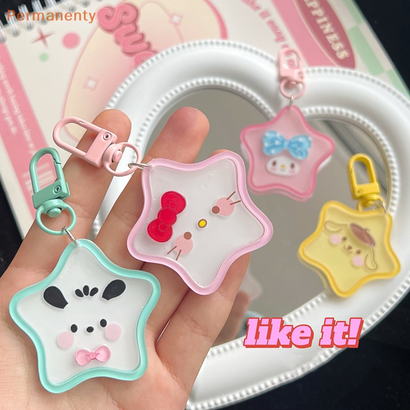 Móc Khóa acrylic Hình sanrio Ngôi Sao Hoạt Hình Dễ Thương
