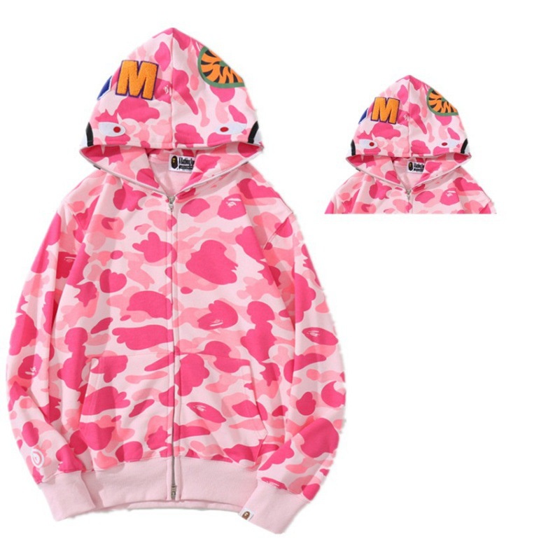 Áo Khoác hoodie bape Có Khóa Kéo In Họa Tiết Rằn Ri Phong Cách harajuku Đường Phố 2023 new y2k