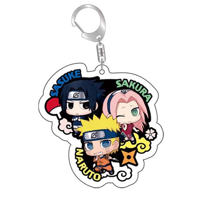 Hq Móc Khóa acrylic Hai Mặt Trong Suốt Họa Tiết Hoạt Hình anime naruto