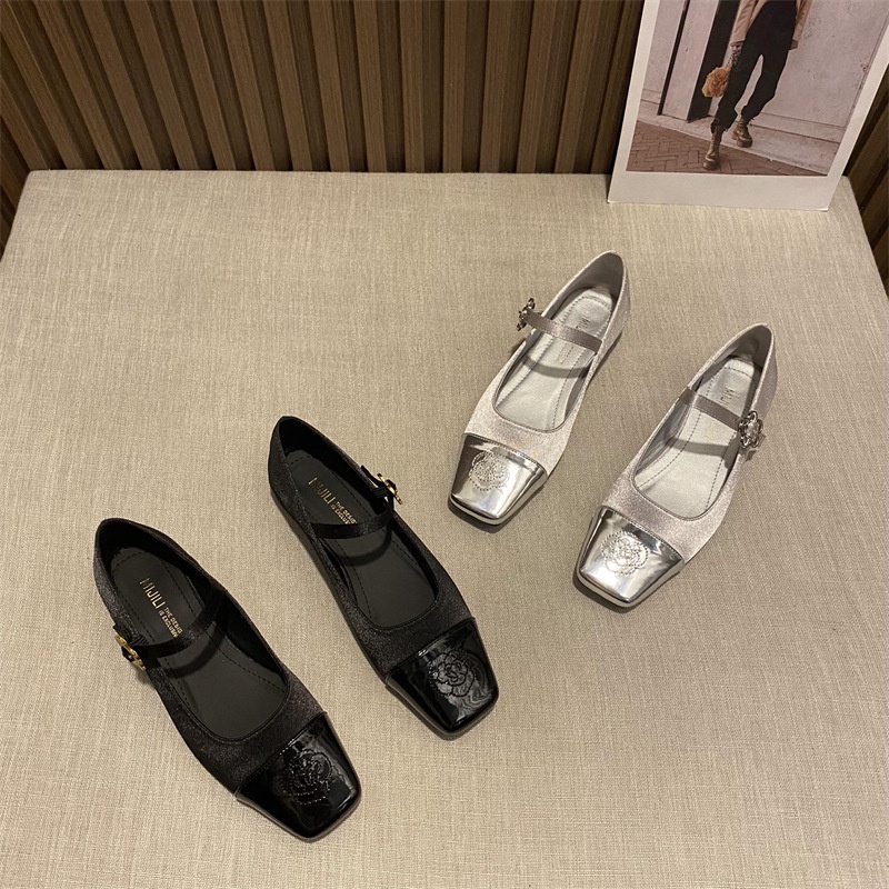 Giày Cao Gót Mũi Vuông Phong Cách Pháp Thời Trang Mùa Xuân 2023 Cho Nữ