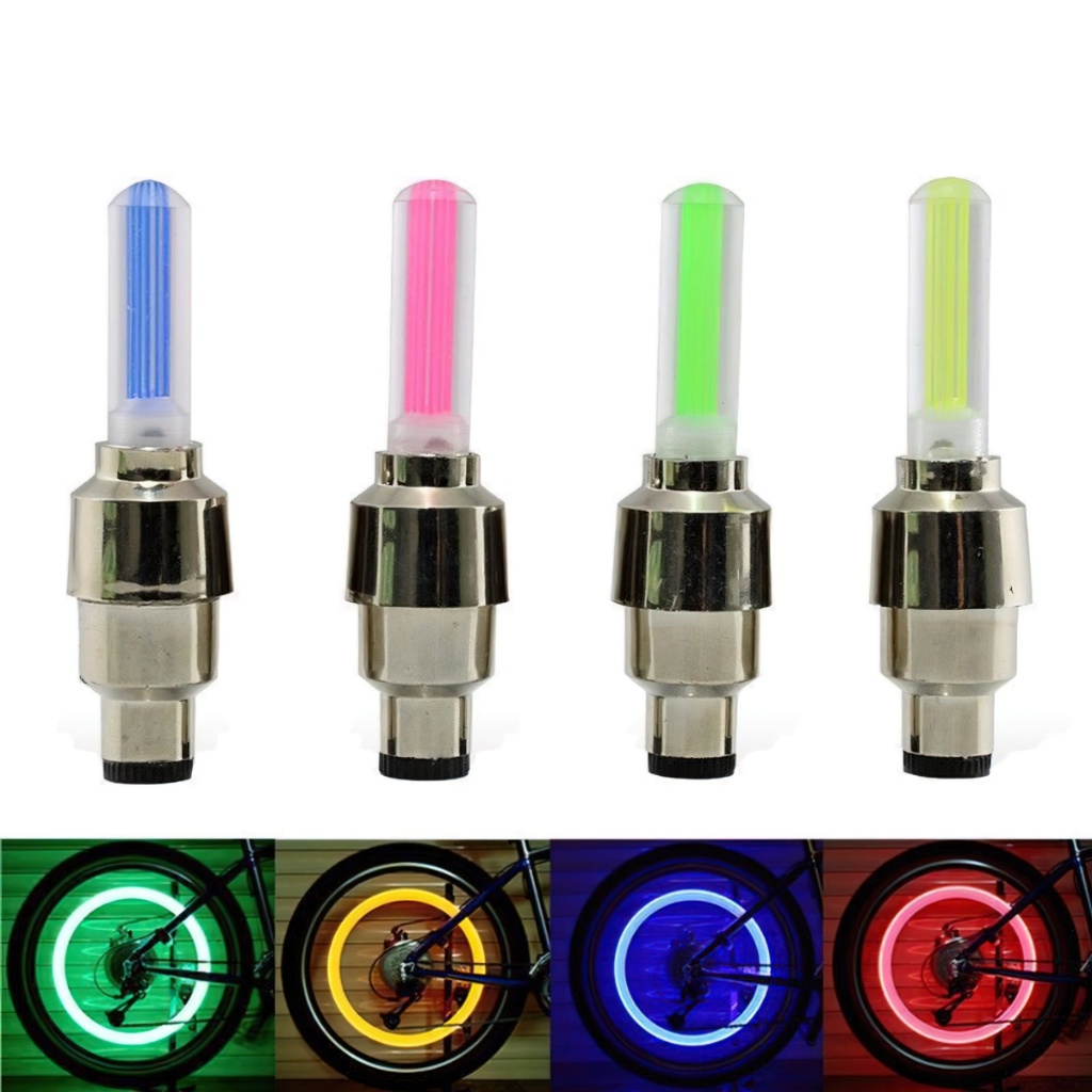 [HCM] (Túi 2 chiếc) Đèn LED neon gắn van xe đạp/xe máy Goodtime