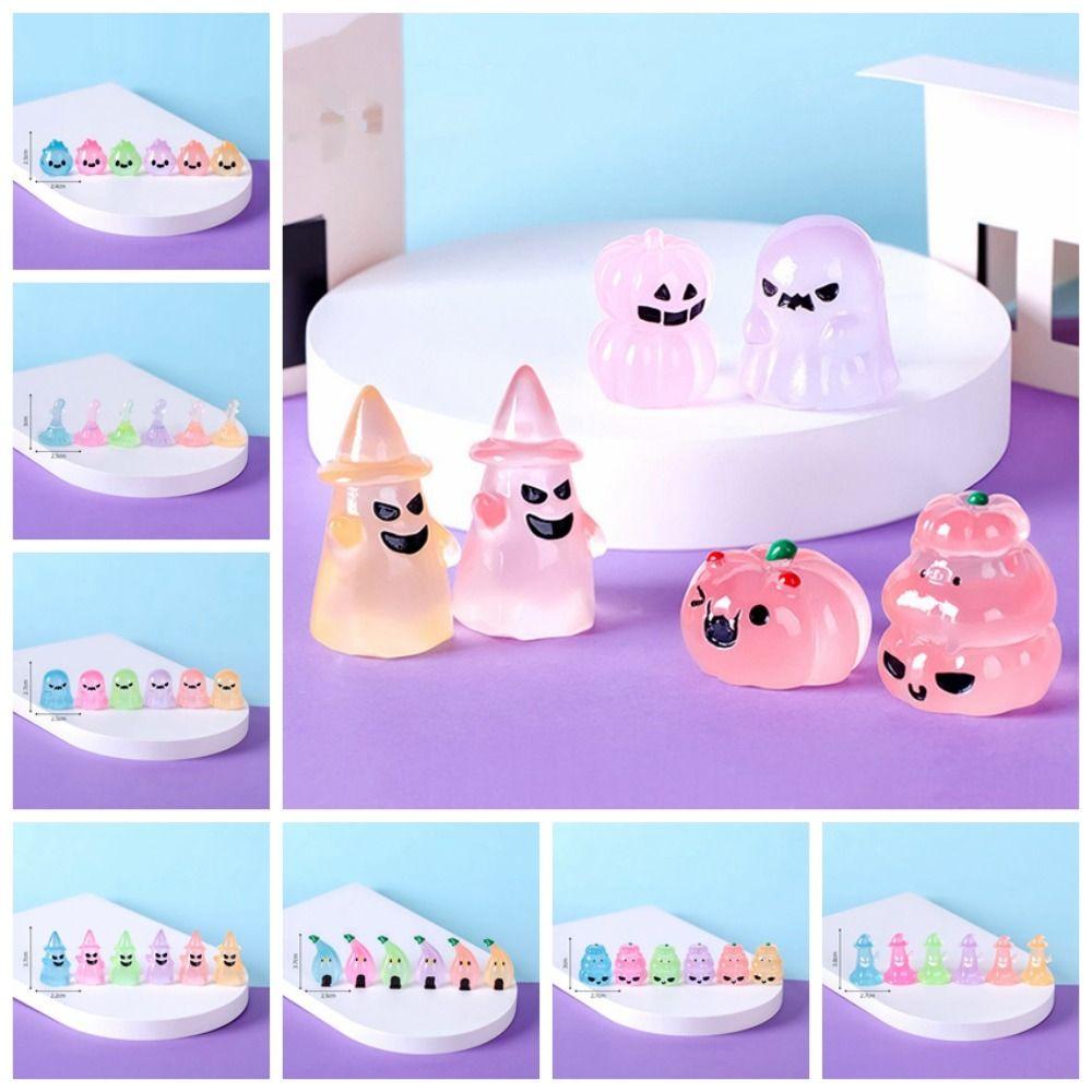 Tượng Ma Bí Ngô Dạ Quang Phát Sáng Bằng Nhựa resin Trang Trí halloween