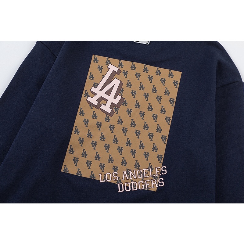 Áo Thun Tay Dài In Chữ mlb Kiểu Dáng Thể Thao plus size s-Xl