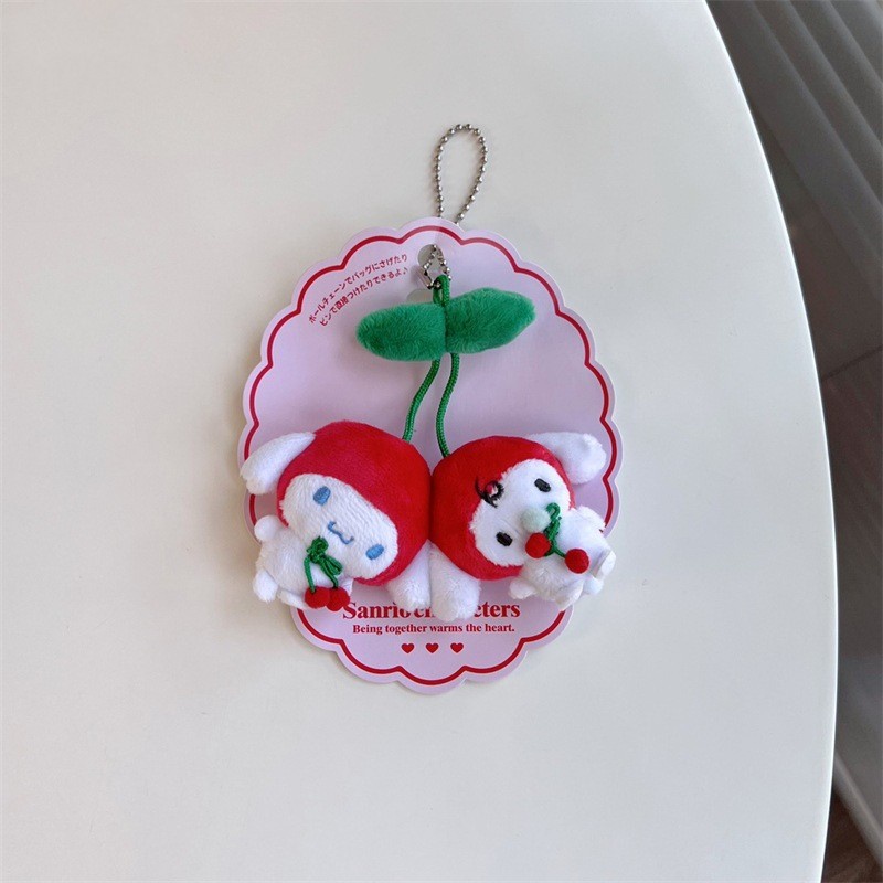 Sanrio Móc Khóa Hình Búp Bê Nhồi Bông kuromi pom pom purin Và hello kitty