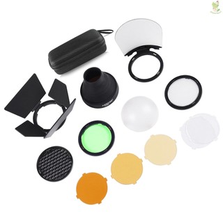 Bộ đèn flash máy ảnh đầu tròn ak-r1 cho godox h200r / v1 / ad200 / ad200pro / ad100pro come-9.7