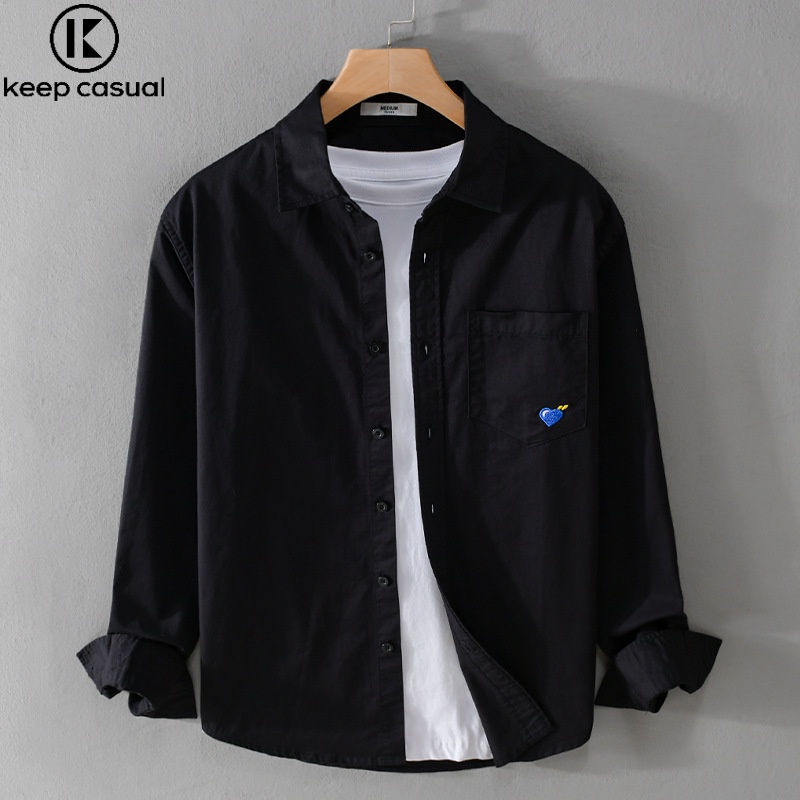 Áo Sơ Mi Nam Tay Dài Dáng Rộng Thời Trang