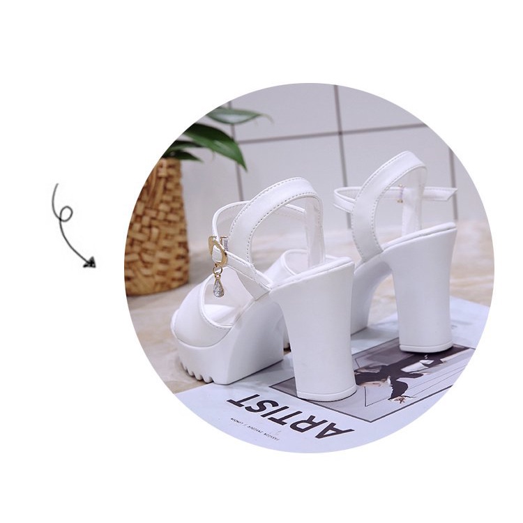 Xăng đan Đế Dày Chống Thấm Nước Có Khóa Cài Thời Trang Hàn Quốc Đài Loan Cho Nữ