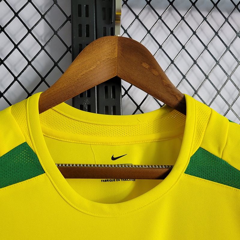 Áo Thun Bóng Đá Chất Lượng Cao Phong Cách vintage 2002 brazil