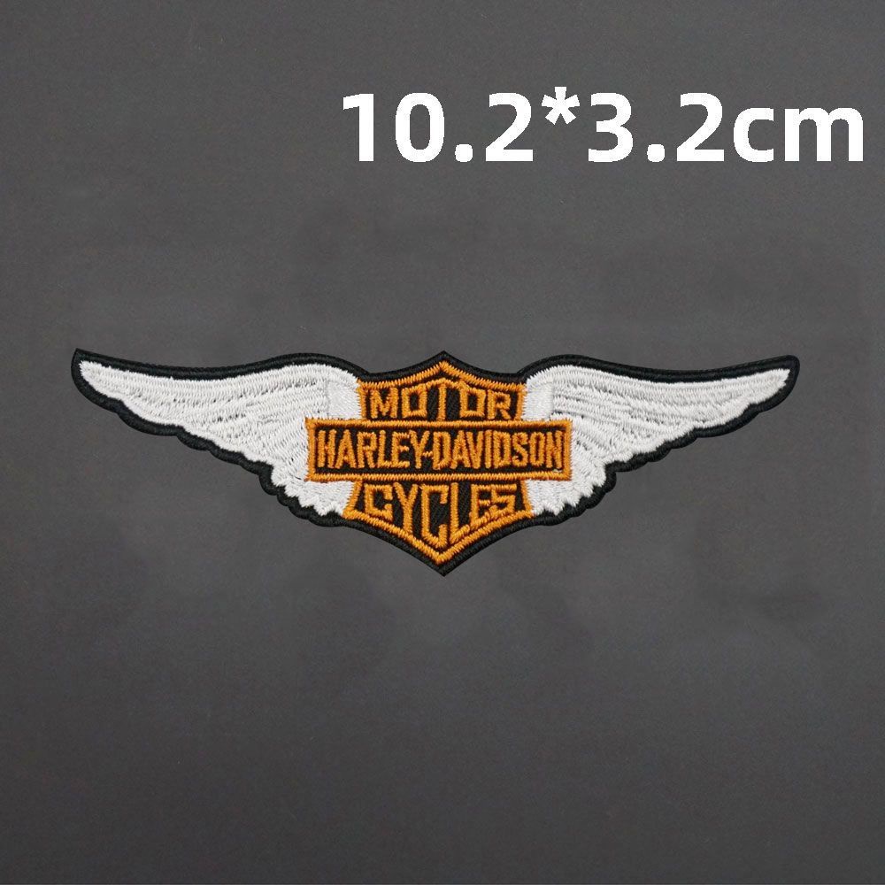 Miếng Dán Trang Trí Bằng Da Thêu logo harley Độc Đáo