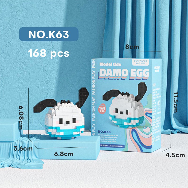 Đồ chơi lắp ráp mô hình 3D Sanrio hoạt hình Kuromi Melody Cinnamoroll C dễ thương - ĐỒ CHƠI XÉP HÌNH CHO BÉ