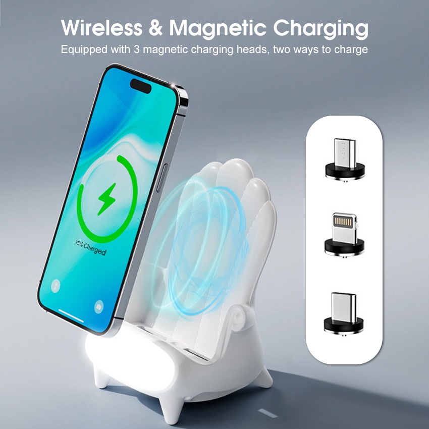 Đế Sạc Nhanh Không Dây 15W Cho iPhone Samsung Huawei Xiaomi Android