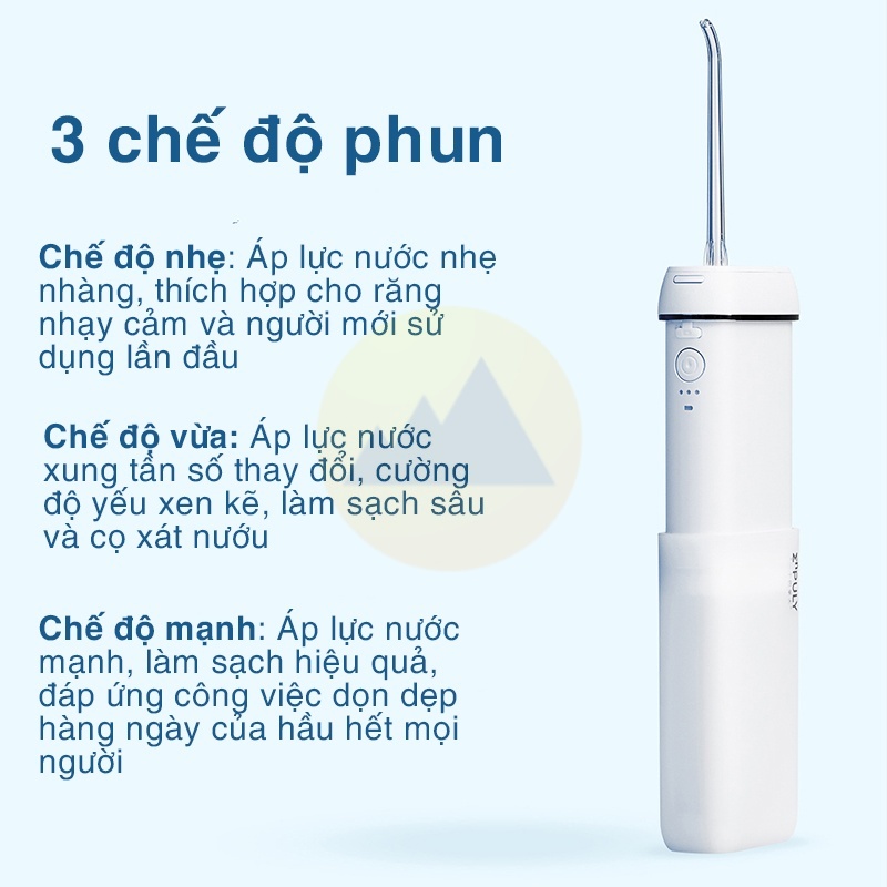 Máy tăm nước mini Xiaomi Enpuly ML8 / W1 Plus  Chống Thấm Nước IPX7 Dung Tích 250ml /  M6 Plus  Kèm vòi thay thế
