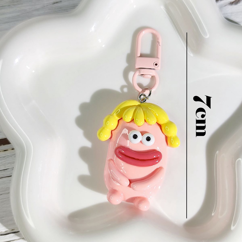 1 Móc Khóa Hình Đôi Môi Quái Vật Miệng To Dễ Thương 7cm