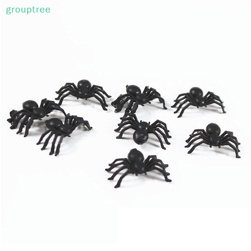 Set 50 Nhện Nhựa Đen Trang Trí halloween