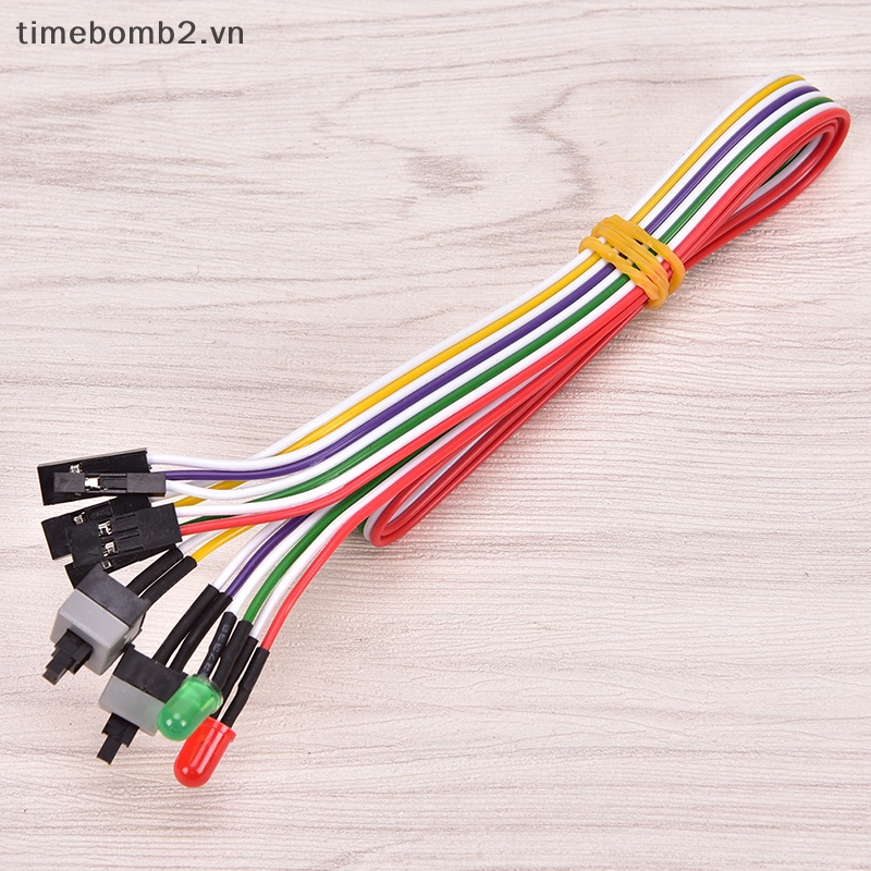 Dây Cáp Nguồn atx pc 2 Nút on / off / reset w / led 68cm