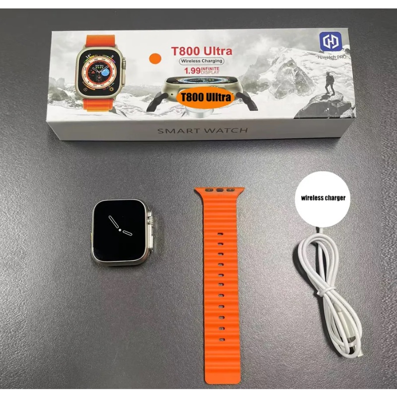 Đồng Hồ Thông Minh Smartwatch Nam Nữ T800 ULTRA Hiwatch Sạc Không Dây - Thông Báo Tin Nhắn- Nghe Gọi - Kháng Nước IP68