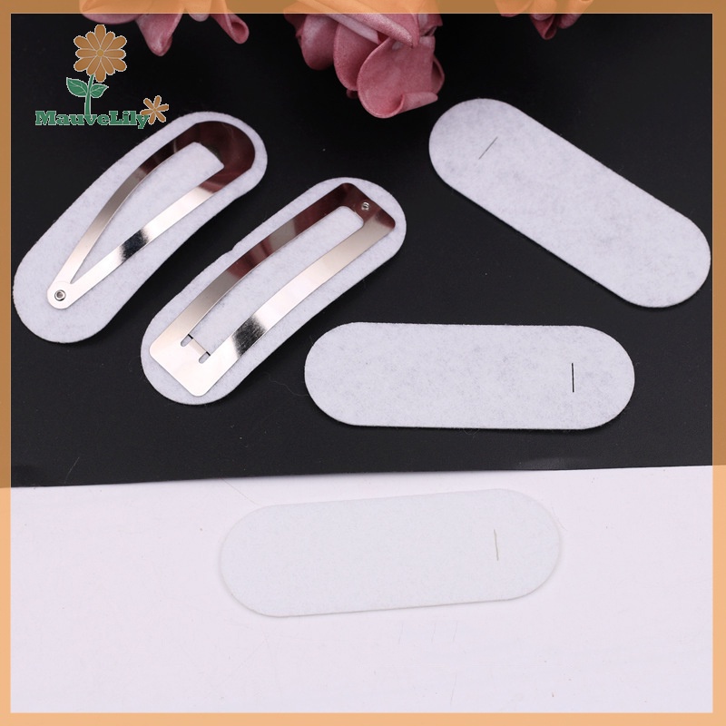 Lily 100 Miếng Đệm Nỉ Hình Chữ Nhật Không Dệt Dùng Để Kẹp Tóc