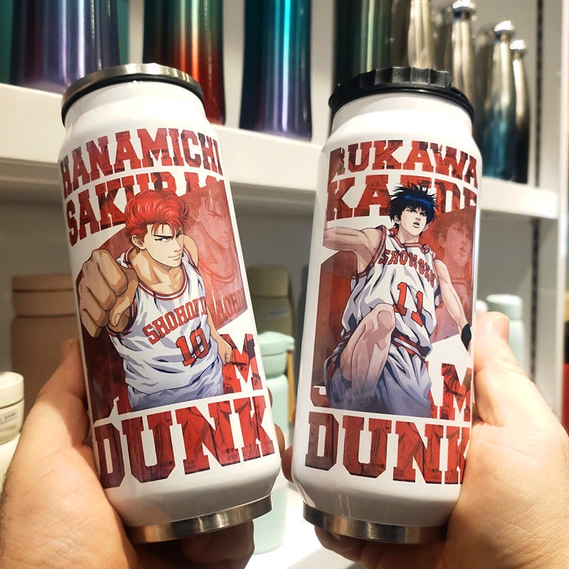 Slam Dunk giữ nhiệt cốc rơm Kaede Rukawa Sakuragi Hanamichi cốc nước Slam Dunk giữ nhiệt cốc rơm cốc