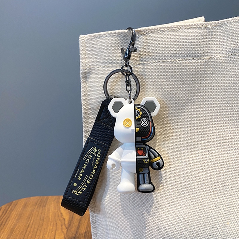 Móc Khóa Hình Gấu Cơ Khí Sáng Tạo Cho Cặp Đôi